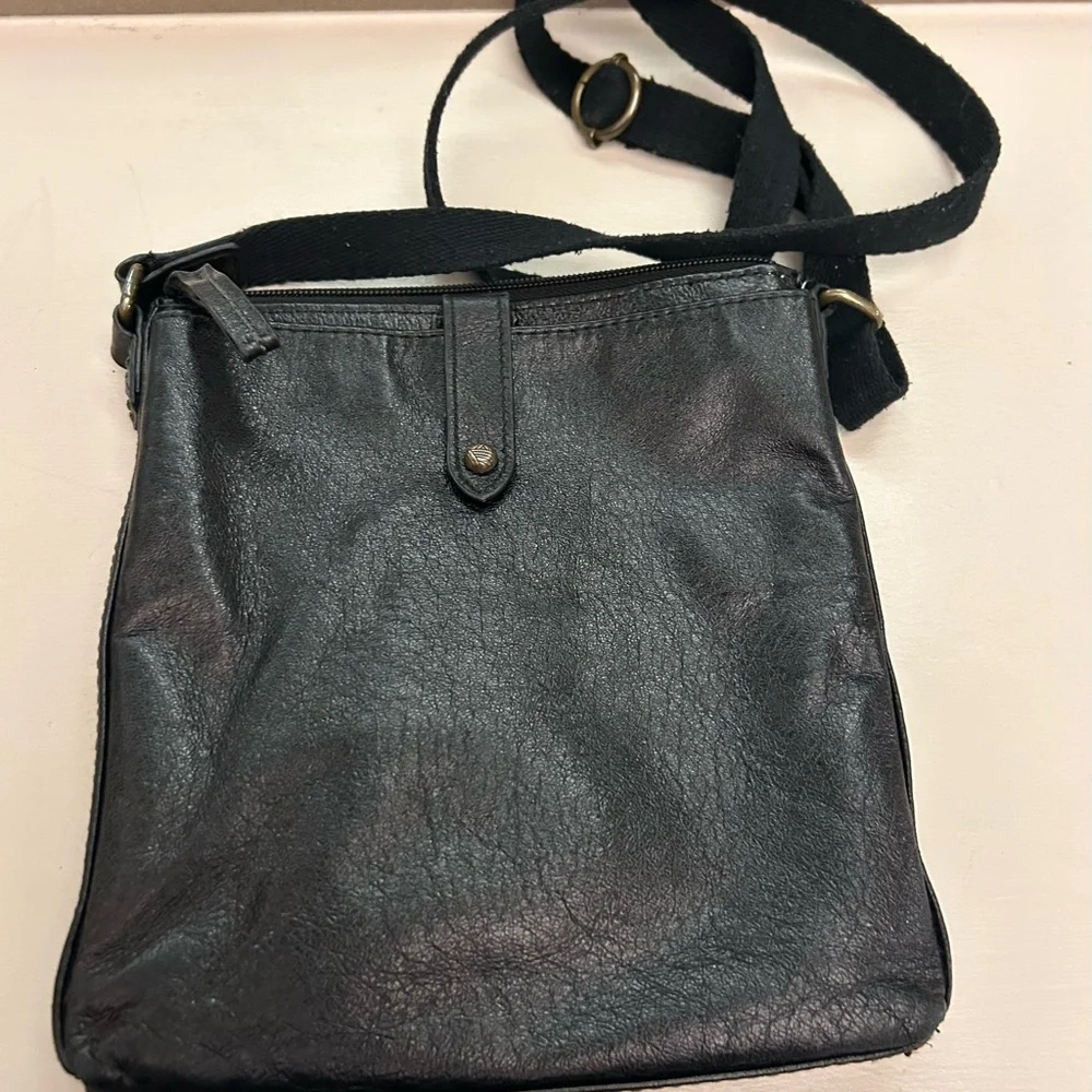 SAK Black Leather Crossbody Bag-Great shape-Beauty! Preowned unisex